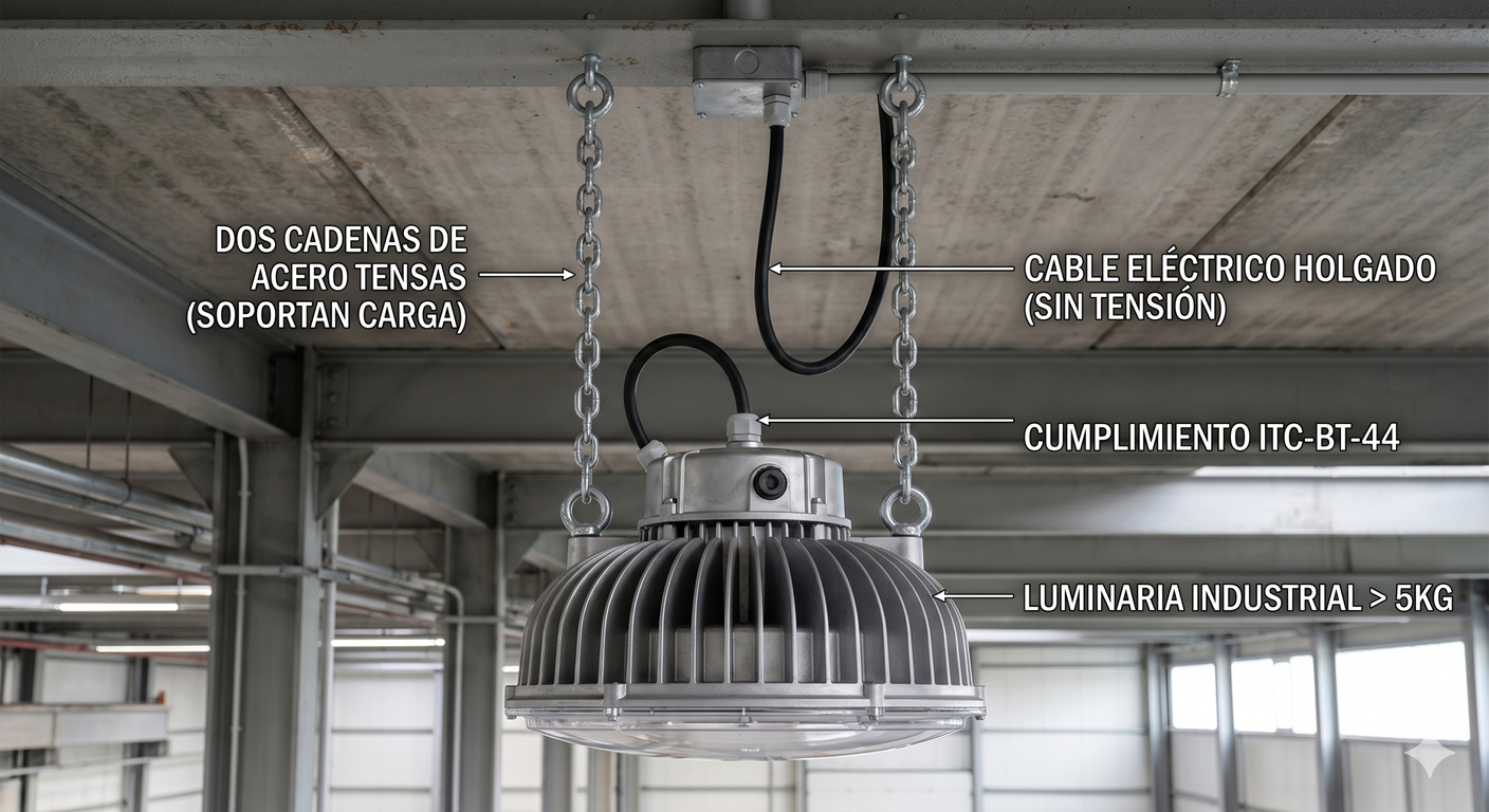 Oficina de diseño integrando luz natural por ventanales y luz artificial LED regulada en el techo