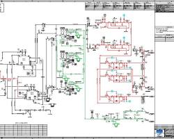 Plano de implantación general de una planta de tratamiento de aguas (P&ID simplificado), con símbolos de instrumentación (PT, TT, FT), armario de control, tuberías y leyenda conforme a UNE-EN 60617.