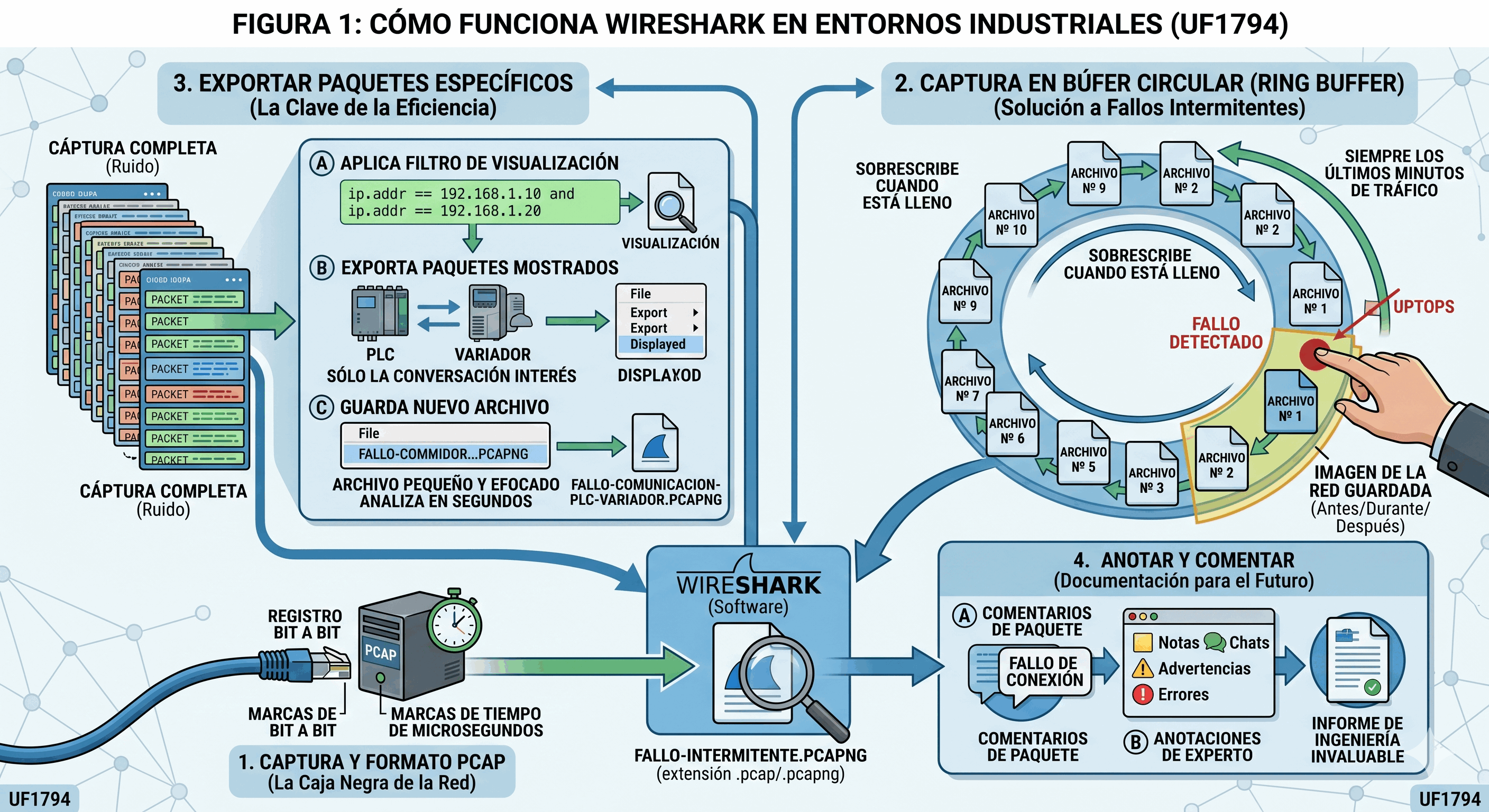Como funciona Wireshark en entornos industriales